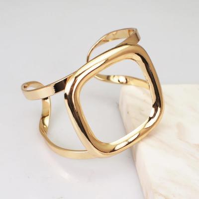 China Korean Unique Fashion HANSIDON Bracelets Metal Hollow Out Combine Bracelets For Femme Jewelry Metal Cuff Bangle Women Statement Accessories for sale