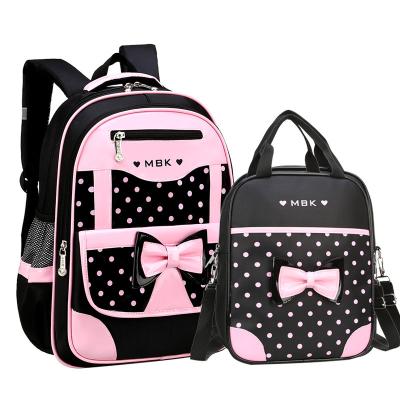 China Polyester New Korean-style schoolbag for primary school students 1-2-3-6 grade burden reduction children girls 6-9-12 years old 7 backpack for sale