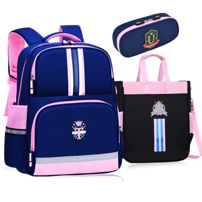 China Polyester Schoolbag for primary school students 6-9-12 years old children 1-3-4-6 grade boys backpack girls water-repellent lightweight for sale