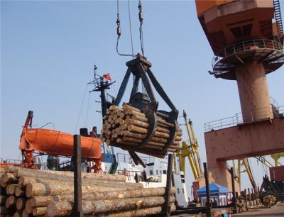 China Four Ropes Mechanical timber/log grab for sale