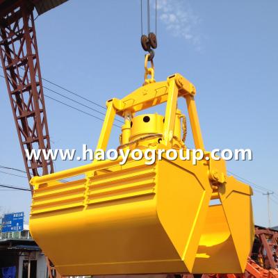 China 25t 6-12m3 Motor Electric Hydraulic Clamshell grab for deck crane for sale