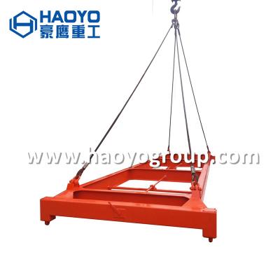 China shanghai HAOYO Yellow semi-automatic container lifting spreader frame 40 feet  20feet for sale