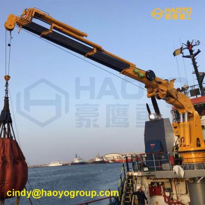 China Foldable Boom Length and Types of Shipboard Cranes Marine Ship Deck Crane for sale