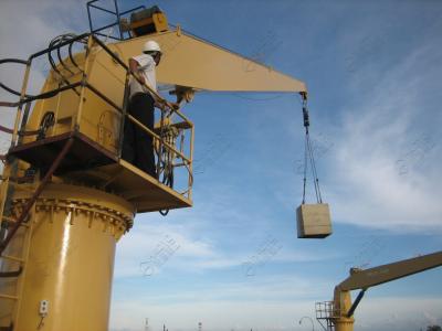 China Stiff Boom Marine Industrial Crane Supplier Operator  Marine Ship Deck Crane for sale