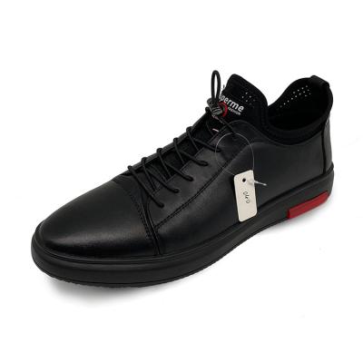 China Formal casual men's lace-up sports shoes leather fashion trend waterproof and easy to take care for sale