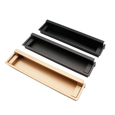 China American Contracted New Model Long Embedded 184mm Cabinet Door Pull Handle Dressers Wardrobe Furniture Flush Handle for sale