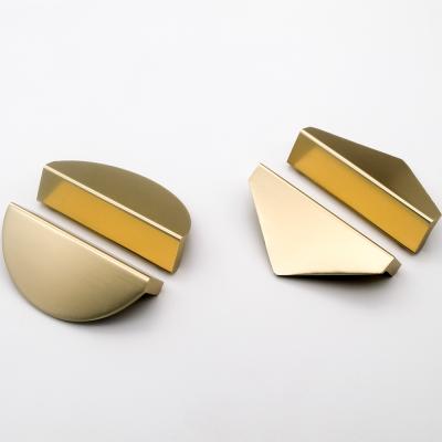 China New Simple Profile China Gold Modern Design Aluminum Disc Shape Sideboard Handle for sale