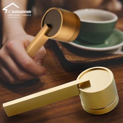 China Modern classic simple cafe gold round door handle wholesalers set lock interior door lock for toilet door for sale