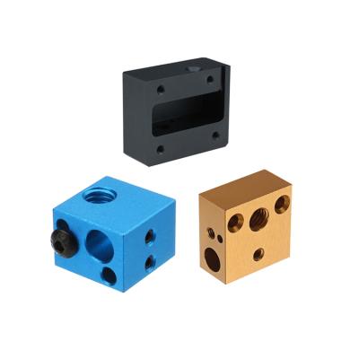 China 3D Printer China Supplier Custom Machining Turning Parts Anodized Aluminum Block Of 3D Printer Components for sale