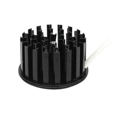 China Lighting CNC Parts Customized Machining Aluminum Profile Anodized Black LED Heatsink For Downlight for sale