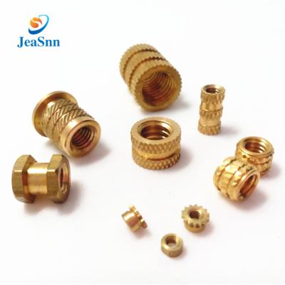 China High Precision Brass Plastic Brass M4 Insert Knurled Nut for sale