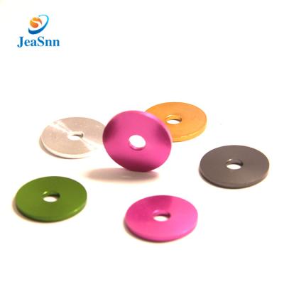 China Metallized China Manufactures Custom Small Metal Flat Spacer m3 m4 m6 m8 m16 Washers Rose Gold Colored Washers Anodized Aluminum Washer for sale