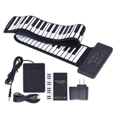 China 88 Keys Portable Silicone Digital Silicone Rainbow Kids Flexible Rubber Portable Electronic Keyboard Roll Up Piano for sale