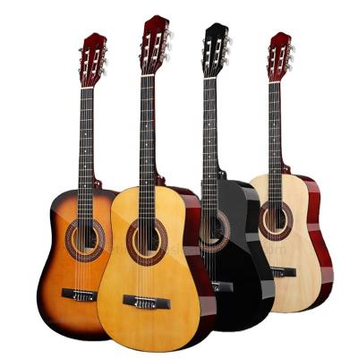 China Cheap price customized factory direct wholesale promotion logo good quality 38 inch classical guitars on sale for sale