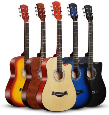 China Affordable and good quality top selling accept suitable for beginners factory price cheap practice 38 inch acoustic guitar customer needs for sale