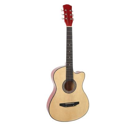 China Basswood China factory cheap price fast production 38 inch all material basswood student and biginner acoustic guitar for sale