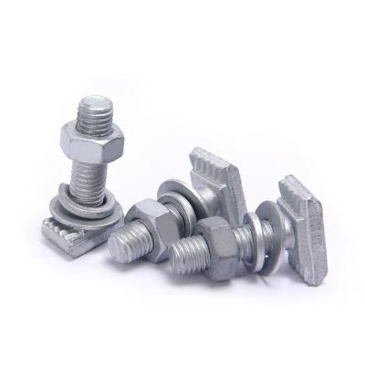 China Steel Steel Hot Dip Galvanized HDG Square Halfen T Head Bolts Coarse Thread T-bolt for sale