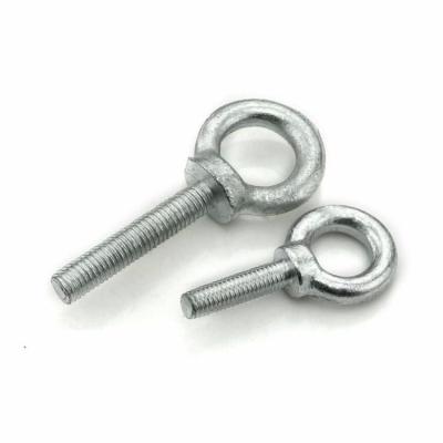 China M14 Eye Bolt Steel Hot Dip Galvanized Ring Eyelet Bolts Metric Eye Lifting Screws for sale