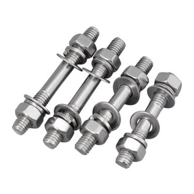 China Stainless Steel 1/2 Double End Studs With Nuts Joints Full Thread Rod Stud Bolt for sale