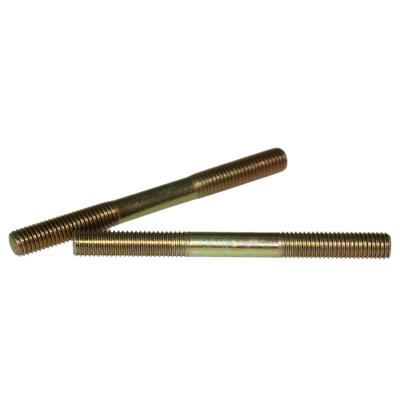 China Steel Yellow Galvanized Double Ended Stud Bolts 10x1.25 M10 High Tensile Bolt for sale