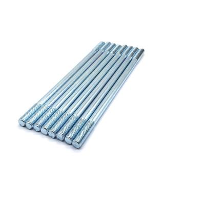 China White Galvanized M16 Stud Bolt Steel Blue Head Grade 12.9 Double Thread Bolts Screw for sale