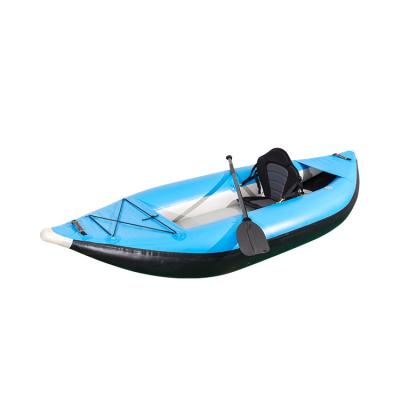 China PVC Inflatable Colorful Dot Kayak Portable Drop Sport Pedal Training Kayak for sale