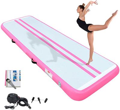 China PVC Home Yoga Air Track Inflatable Rolling Gym Mat Air Track Gymnastics Mattress for sale