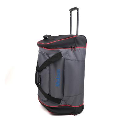 China Fashion Rolling Wheeled Duffel Bag, Foldable Storage Carry Luggage Duffle Tote Bag with Shoes Compartment for sale