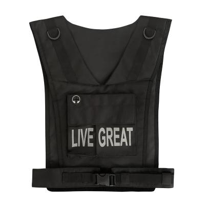 China Polyester Tactical Chest Rig Bag Vest Bag Pouch Military Combat Vest Bag With Reflective Strip for sale