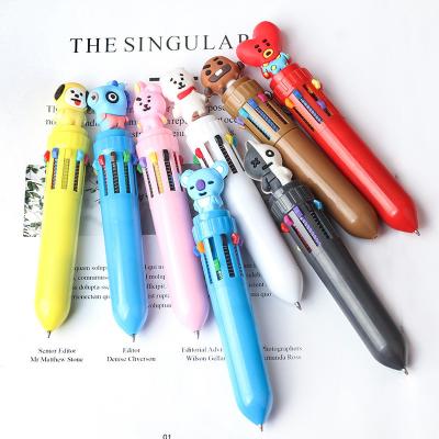 China office & School Pen 0.5mm Customized Shape Promotion 10 Colors Animal Ball Pen With Topper for sale