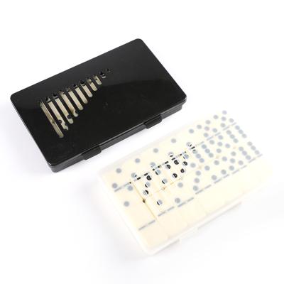 China High Quality Non-toxic Entertainment Games Transparent Plastic Box Dominoes For Multiplayer for sale