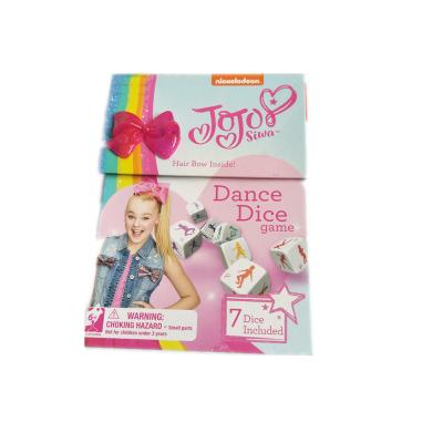 China Game Playing Dice Nickelodeon JoJo Siwa Dance Dice Game for sale