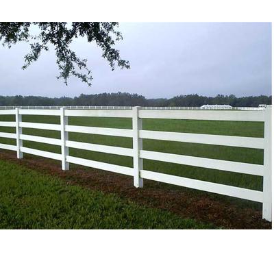 China Customized Easily Assembled White Portable Horse Farm Outside PVC Steel Fence With Gate for sale