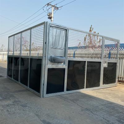 China Temporary Horse Cloth Material Horse Farms Portable Equine Stall Equipment Outdoor Horse Stable With HDPE Board for sale