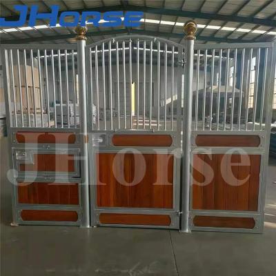 China Hot Dipped Galvanized Truss Pipe Premade Single Structure Freestanding Horse Stall Stable Front for sale