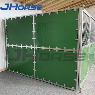 China Portable Temporary Outdoor Trusses HDPE Infill Prefab Galvanized Outdoor Horse Stables With Roof for sale