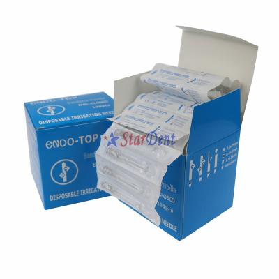 China Dental Disposable Metal Irrigation Needle With Sterilization Endo Irrigation Needle 100pc/box for sale