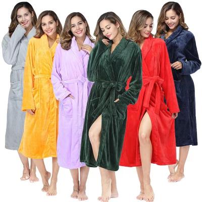 China Luxury Custom Thermal Home SPA Hotel Bathrobe Women Logo Knee Length Premium Fleece Bathrobe For Wholesale for sale