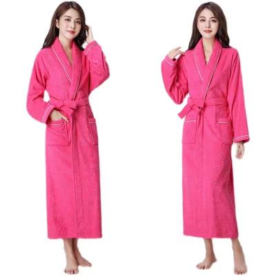 China Hotel thermal luxury thick soft spa bathrobe luxury thick soft cotton terry towel cotton sleepwear cotton winter swimming women's bathrobe for sale