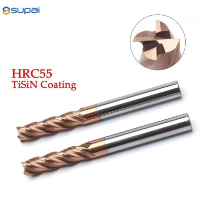 Κίνα Ανθεκτικό 4 φλάουτες Tungsten Carbide End Mill HRC55 1-8mm AlTiN επίστρωση προς πώληση