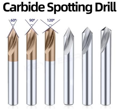 Κίνα Επικάλυψη TiN CNC Spot Drill Bits Διαμέτρου 4 6 8 10 mm Για τρυπήματα αλουμινίου από ανοξείδωτο χάλυβα προς πώληση