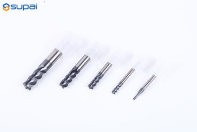 China Metalworking Excellent Surface Unequal Flute Spacing And Helix Carbide Black Alcrsin Coating 4 Flutes Hrc 70 End Mill for sale