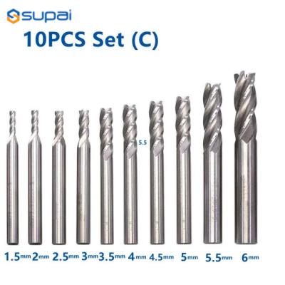 China Square End Coated HSS End Mill  4 Flute 1/4 Inch Diameter for sale