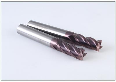 China Carbono de tungstênio suficiente para o moinho final 8mm / HRC 45 revestido Tialn 4 Flute Corner Radius Ferramentas de corte de alumínio à venda