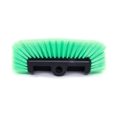 China Soft Wash Brush Head Truck Wash Water-Through Soft Bristle Flow Brushes Head Auto Cleaning Brush for sale