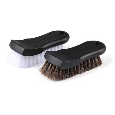 China 1pc Car Wheel Motorcycle Wash Brush Upholstery Carpet Reading Brush Horse Hair Leather Cleaning Brush and 1pc Stiff Heavy Duty Carpet Brush for sale