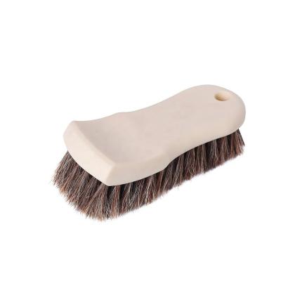 China Soft Horse Hair Car Leather Hair Brush Cleaning Brush Horse Hair Detailing Brush for sale