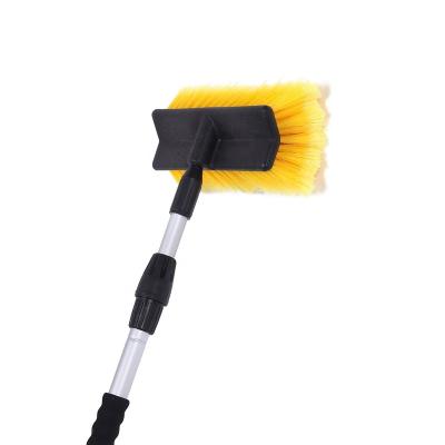 China 1.8meters Soft Extending Car Cleaning Brush With Water Flow Through Poles for sale