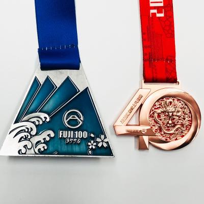 China Europe Excellent Quality Custom Metallic Running Medal For Marathon Sport Event Soft Enamel Medallions Manufacturer For Custom Medals for sale