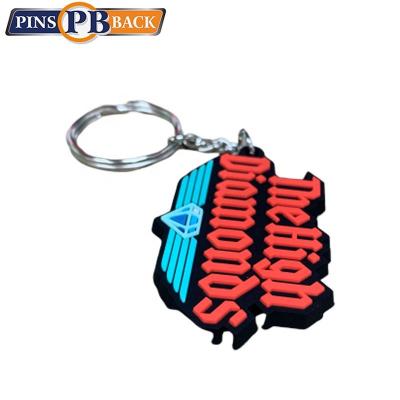 China Low Price Customized 3D 2D PVC Silicone Plastic Rubber Keychains Rubber Key Chain for sale